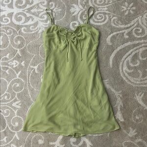 Green Spaghetti Strap Dress